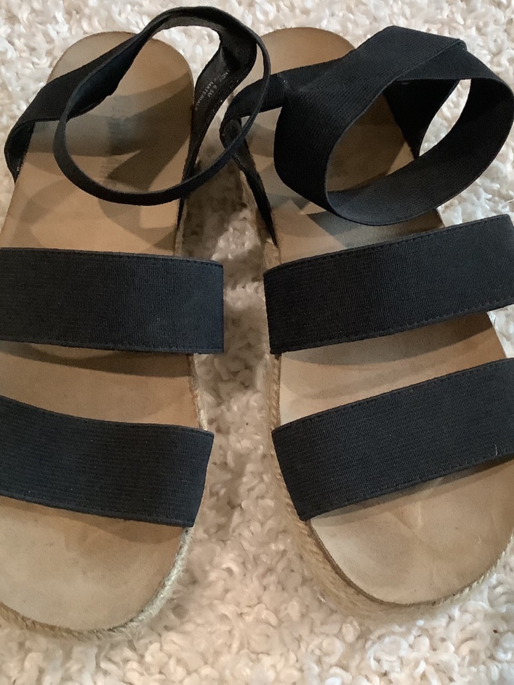 Cushionaire Black Strappy Sandals